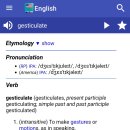 New word I learnt today: Gesticulate 이미지