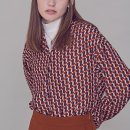 [LOVLOV] Retro print blouse brown 이미지