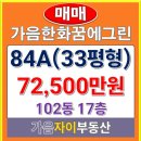 한화꿈에그린부동산공인중개사사무소 | 창원의 강남 가음동 프리미엄 단지 창원 가음한화꿈에그린 84A타입(33평형) 매매 7억2500만원 매물소개