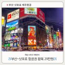 애란식당 | 부산 삿포로 항공권 가격 29만원 6월 여행준비 일본지진