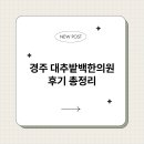 경주한의원 | 경주 대추밭백한의원 후기 총정리