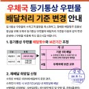 우체국 등기통상 우편물 배달처리 기준변경 안내 이미지