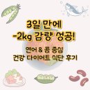 3일 만에 -2kg 감량 성공! 연어 &amp; 콩 중심 건강 다이어트 식단 후기