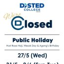 It’s a public holiday : 27 May &amp; 31 May – 2 June 2026 이미지