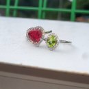 헤일로하트 | 블챌이고뭐고 내돈내산 페리도트 헤일로 은반지 산 후기입니다.(hutang jewelry)