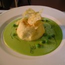 HE-Twice Baked Parsnip Souffle with Green Pea Sauce and Parsnip Wafers 이미지