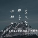 영성일기 2023.11.18. (토) 토요새벽을 깨우는 가정 예배 (찬송)357장 주 믿는 사람 일어나 (성경) 마 14:31-32 이미지