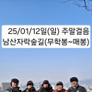 💥25/01/12일(일) 주말걸음질 제 2회 &#34;남산자락숲길(무학봉~응봉~ 매봉~장충단공원) 이미지