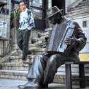 아코디언 켜는 사람 이미지