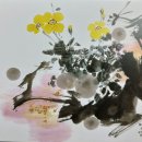 수묵담채캘리그라피 | 수묵담채화 문인화 수묵화배우기 2개월 차