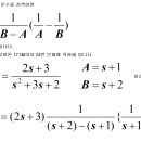 역라플라스 변환과 부분분수 공식 이미지