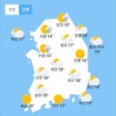 10월 18일 월요일 날씨 이미지