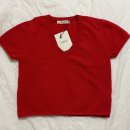 (새상품)낫띵리튼 반팔니트 Sui v-neck knit t-shirt Red 이미지