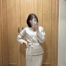 (주)세린랩 | 시에 sie 셀라 니트 랩 가디건, 셀라 케이블 니트 스커트 후기(아이보리, 오트밀), 샬롯 울 가디건 착용샷