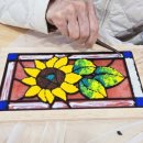 펄프아트 해바라기 키친타올걸이 이미지