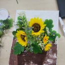 실버인지미술 | 능평도서관 "어르신책놀이&amp; 실버미술수업" 해바라기액자만들기