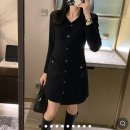 겨울 결혼식 하객룩 1월 2월 블랙 트위드원피스 코디