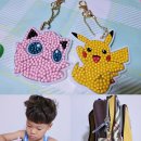 집콕놀이 취미 DIY 키트 &lt;퍼즐페인팅 포켓몬 보석십자수 키링&gt; 피카츄 푸린