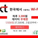 한국에서 사용하는 KT 포켓 와이파이 1일 - 하루 3,300원 이미지