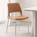 믿음식탁 | 가죽 등받이 편한 식탁 의자 실리콘 샤프 화이트 인테리어 후기