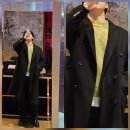 에이카광택 | 라임 니트 올블랙 코트 와이드 슬랙스 더비슈즈 코디 후기