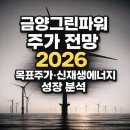 제주해오름태양광발전소 | 금양그린파워 주가 전망 2026 목표주가·신재생에너지 성장 분석