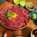 [부산역 술집 소담 솔직 후기] 육회 맛집 뭉티기 생고기 하이볼 웨이팅 필수