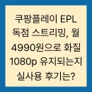 지금은 K-OTT 시대 | 쿠팡플레이 EPL 독점 스트리밍, 월 4990원으로 화질 1080p 유지되는지 실사용 후기는?