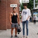 키 169 몸짱 vs 키 185 멸치 이미지