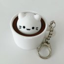 코코캣 | 3D프린팅 키캡 코코아에 빠진 고양이 코코캣 키링 클리커