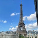 파리 풀만호텔 테라스에서 보이는 에펠탑 이미지