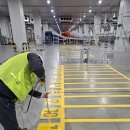 GS네트웍스 용인남사 | 257 용인시 처인구 GS네트웍스 남사물류센터도색 적재구역 넘버링 시공 2차