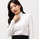 꽃주름 | 여성골프티셔츠~심플한 디자인에 멋스러운 꽃주름으로 폴라 디테일이 더해진 기모 티셔츠에요.
