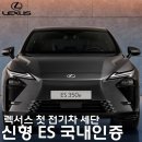 (주)신하남모터풀 | [신차소식] 국내인증 완료된 렉서스 ES 풀체인지. 이제는 전기차로도 나온다고! (정보,포토,가격)