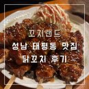 금빛초교 | [꼬치랜드]성남 태평동맛집 성남술집 닭꼬치 치킨 김치찌개 후기(feat.무 맛집 리필 세번한..)