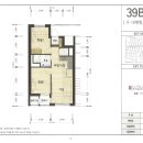 39㎡(18평형) 단위세대 평면도, 배치도 이미지