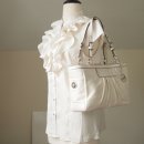 Leather Pleated EW Gallery Tote_F13759 SV/IY 이미지