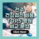 전주시장애인정보교환센터 | 전주 건강검진 TOP5 병원별 비용 비교 | 종합검진 프로그램 총정리