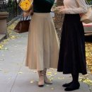 7566 | 겉기모 뒷밴딩 플리츠 롱 스커트 sk7566 사용 후기 - 스타일과 착용감