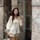 코튼프리 | 여름 블라우스 추천 시에 러플 코튼 블라우스 바닐라 프리 후기