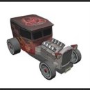 Evil Devil Hot Rod Paper Car 이미지