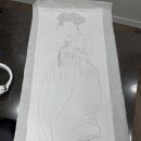 미인도 | 신윤복 미인도 민화 족자 그리기 / 한불 수교 140주년 기념 전시 준비