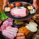 솥뚜껑 삼겹살 이미지