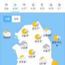 오늘의 날씨 (4월 26일 수요일 ) 입영 3일차 이미지