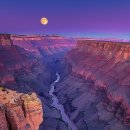 Moonrise at Toroweap, 900m above Colorado river. 이미지