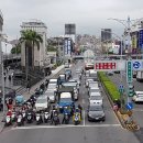 대만 시내 도로의 스쿠터 전용차선 이미지