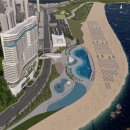 부산 다대포 해수욕장 5성급 호텔 조감도 이미지