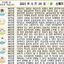 2023년 6월 20일 운세 및 세상 소식 이미지