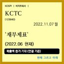 투자운영 [기업분석] - <b>KCTC</b> (<b>009070</b>) - 재무제표 / 2022.11.07 월요일