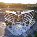 대한육상연맹 교육훈련센터 설계공모 당선 조감도 이미지